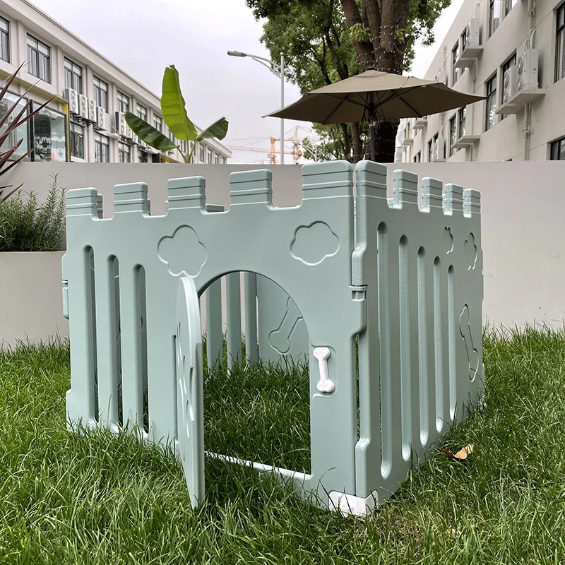 Factory plastic cheap new temporary animal husky dog house playpen kennel outdoor dog playpen dog fence with door
