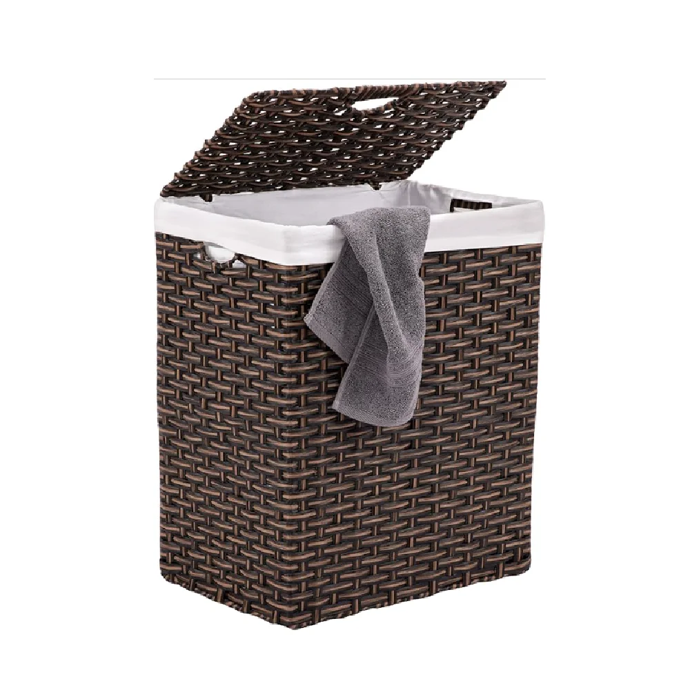 Household Laundry Basket 47x31x61 cm Large Space Plastic Clothes Laundry Basket Storage Baskets With Lid from Vietnam