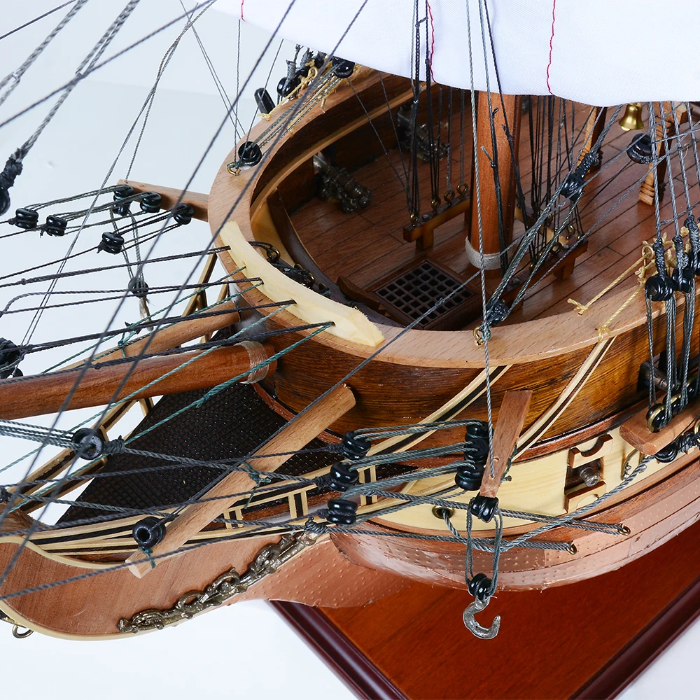 HMS Victory Copper Bottom Ship Model 80cm (straight sails) Handcrafted Wooden Replica