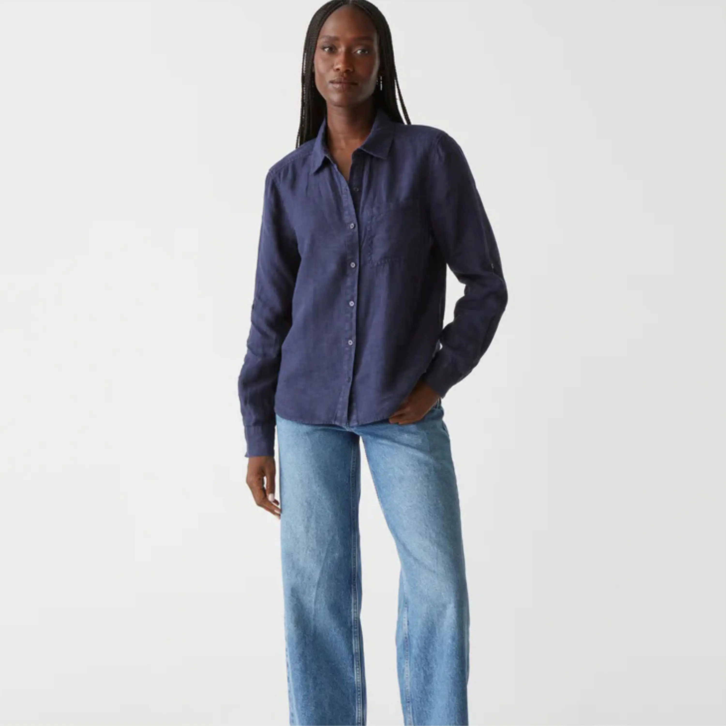 Elegant Silk Button-Down Top for Women - Smooth and Luxurious, Ideal for Formal Events and Business Meetings