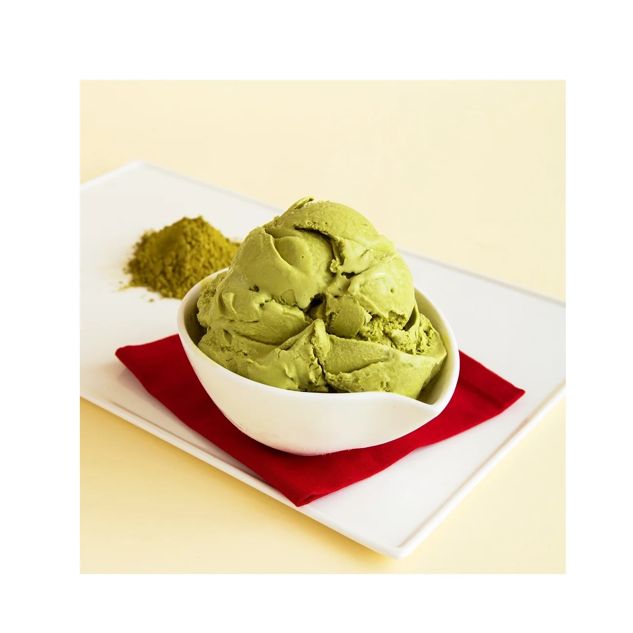 Healthy Low Fat Smooth Japanese Matcha Fragrant Mild Sweet Handcrafted Sugar Free Instant 3.5oz Cup Green Tea Soft Ice Cream