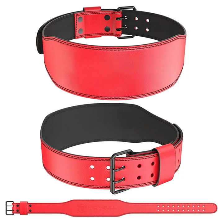 Oem Service Fitness Belt Hot Selling Black And Red Color Both Side Reversible Leather Weightlifting Belts