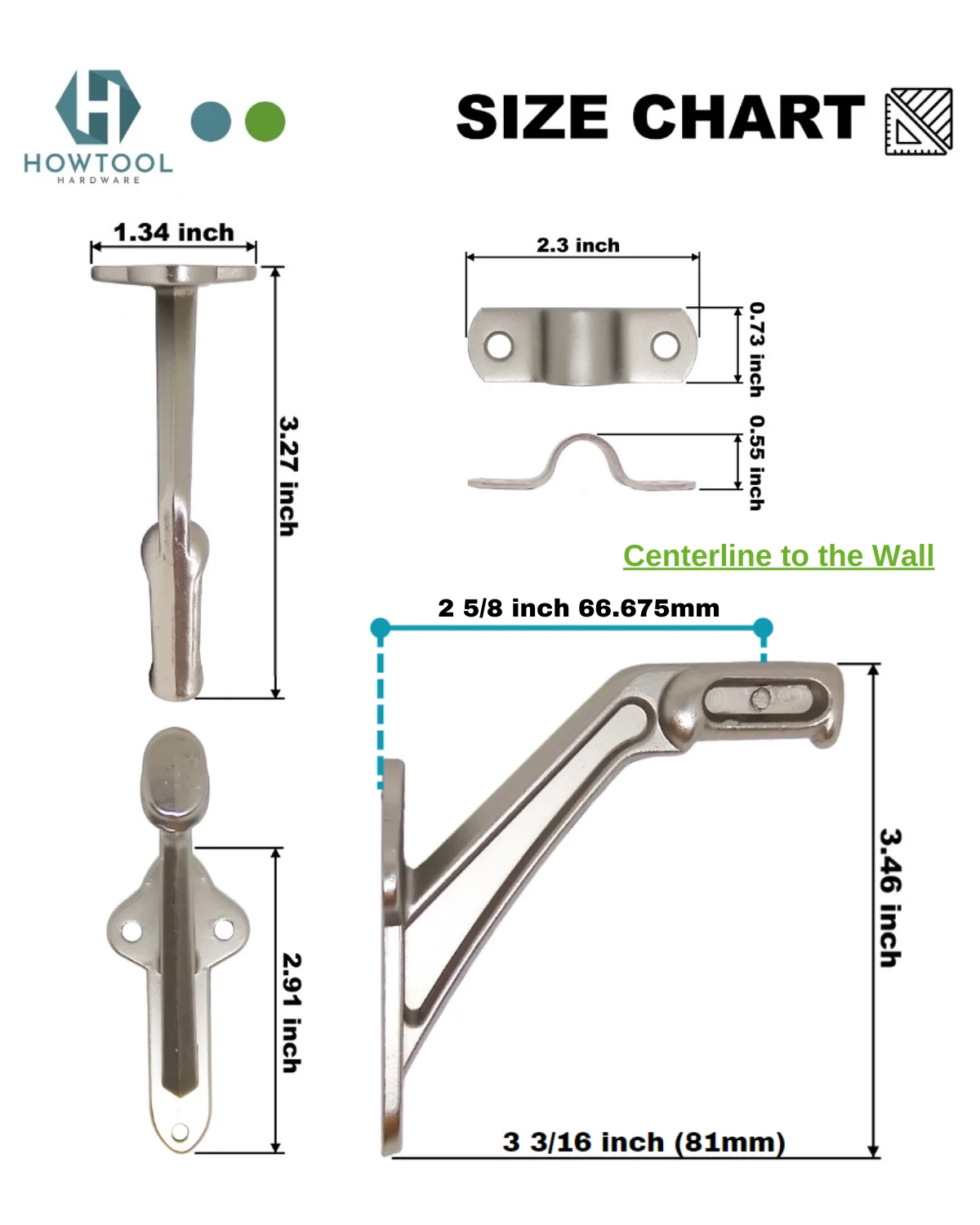 stair handrail wall mounted