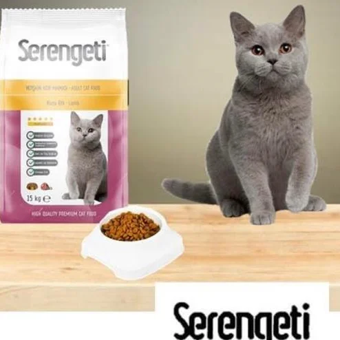 Смесь для кошек serengti с ягненком 15 кг