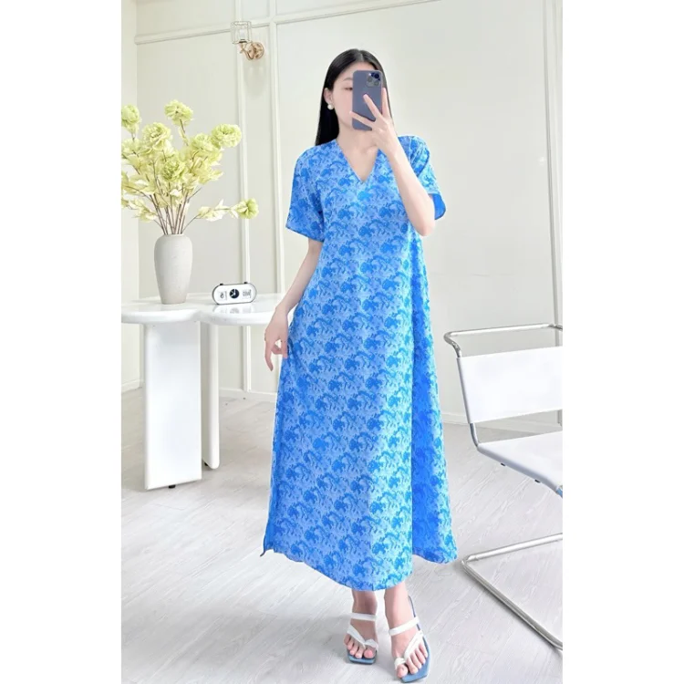 Lady Dress Good Quality Sustainable For Women Clothing Vintage Design Customized Color Vietnam Manufacturer