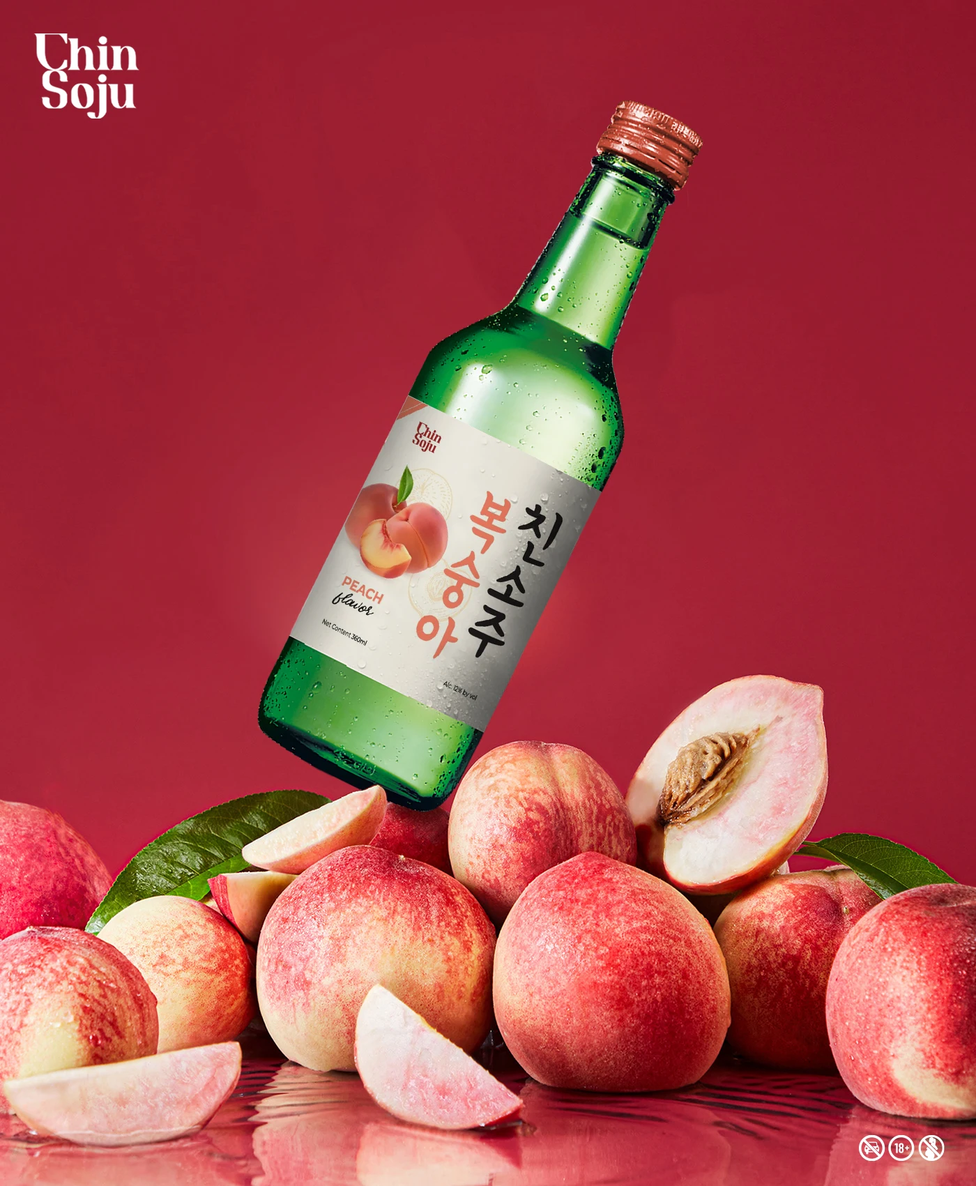 CHIN SOJU Fruit flavours 360ml korea soju high quality low price import tax preferential and OEM service highly recommended