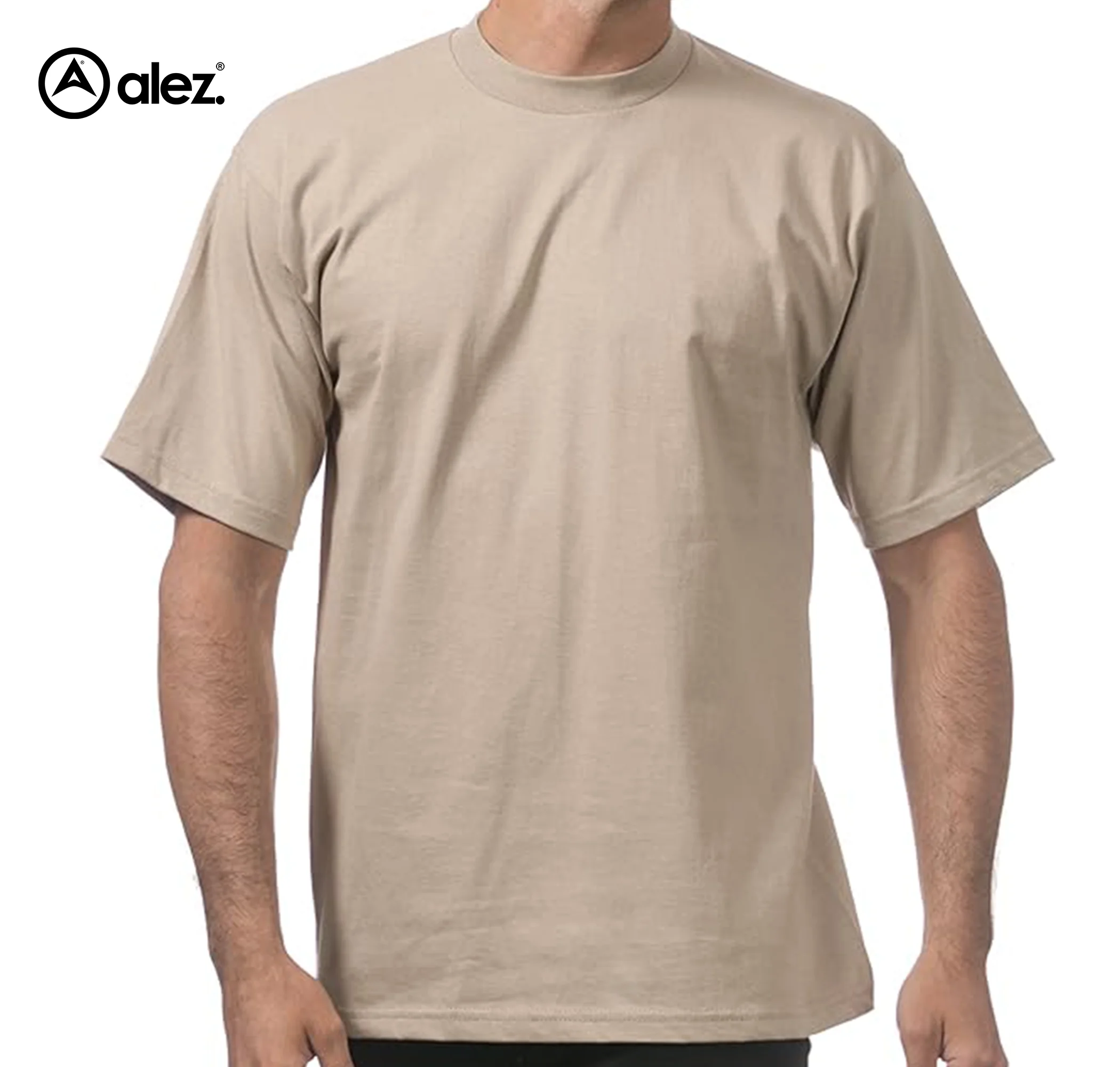 Alez Apparel Custom Design Short Sleeve Mens T-Shirt Streetwear High-Quality Cotton Casual Wear on wholesale