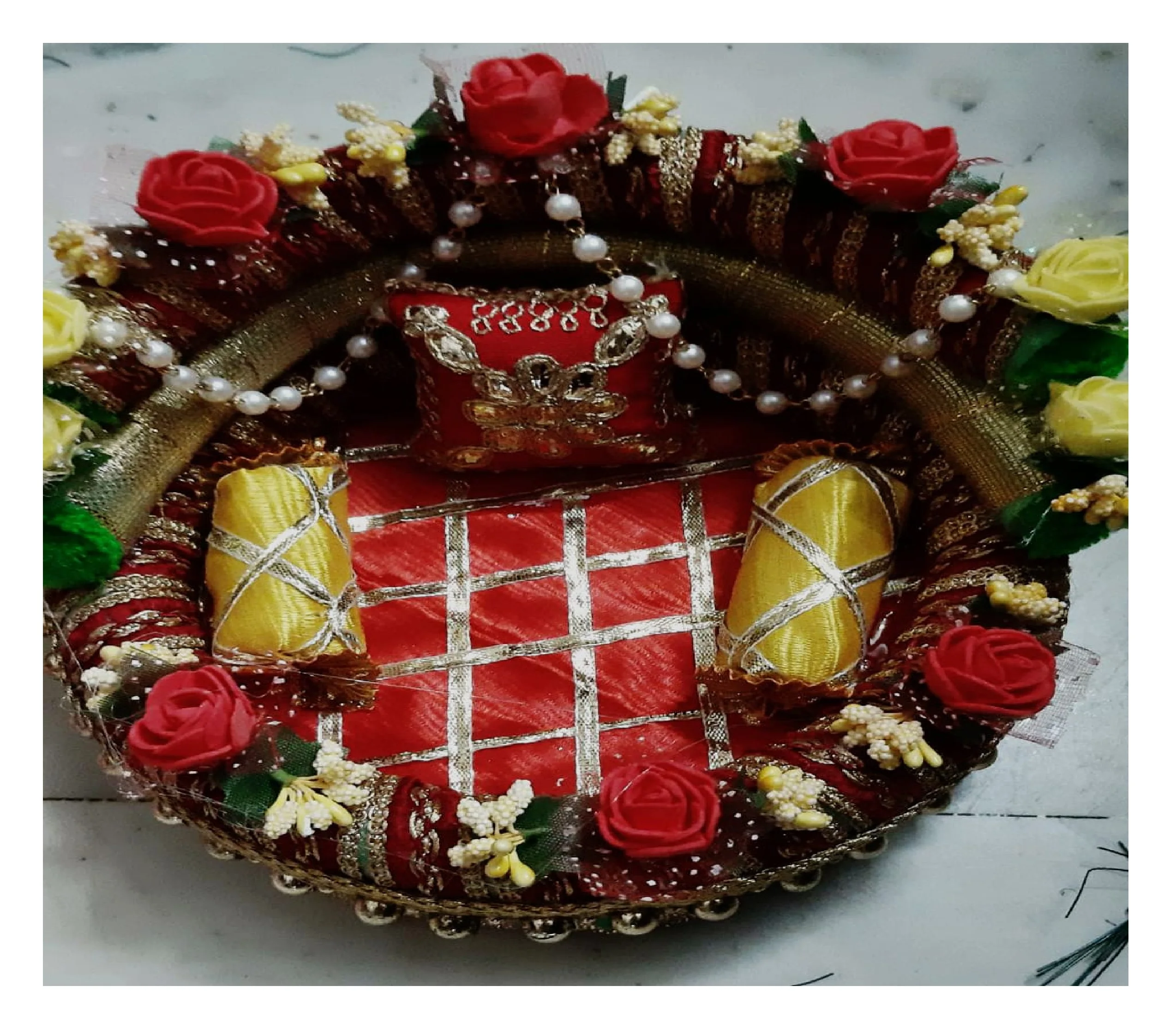 Wholesale Price Handmade Ganesh Ji kanha Ji Singhasan Artificial Home Office Party Wedding Festival Housewarming Decoration