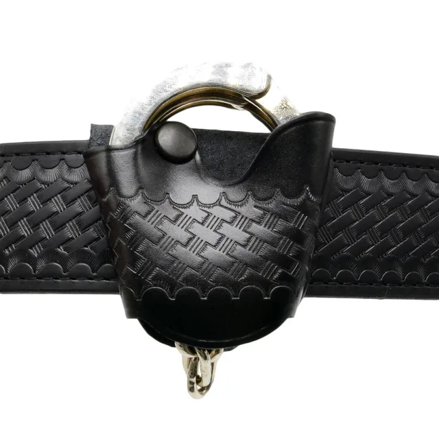 Wholesale Custom Portable Cow Leather Handcuffs Veg Tanned Matt Finish with Quick Release Tactical Case for Security