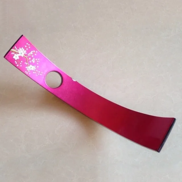 Lacquer colorful wine bottle holder decorative lacquered semi circle glass bottle showcase holders