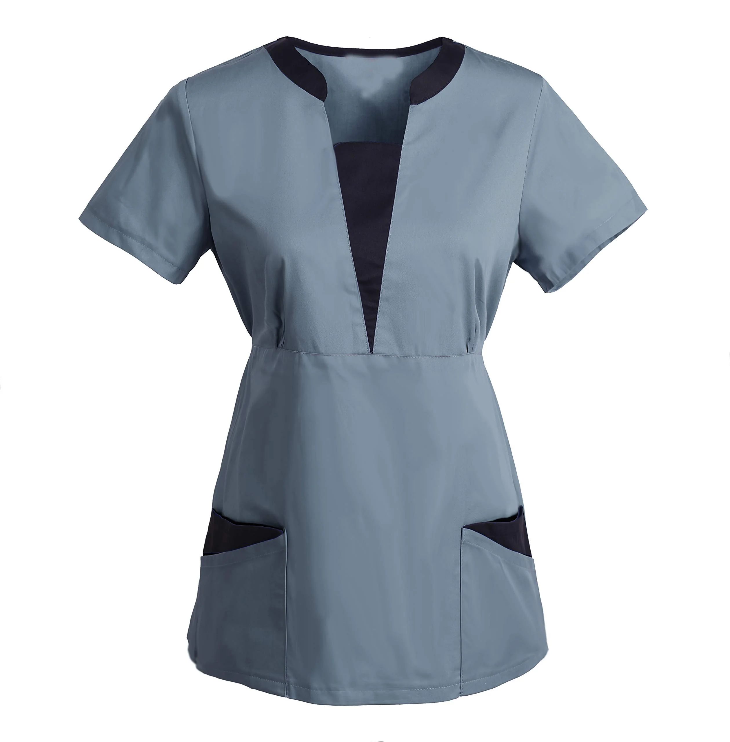 High Quality Women Scrubs Spandex Stretch Nurses Medical Christmas Pattern Prints Tops Uniform Christmas Scrubs