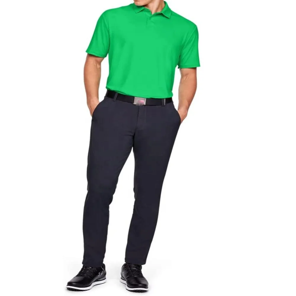 Мужская рубашка-поло для гольфа Импортная мягкая гладкая из 100% хлопка с текстурированной текстурой защитой от вмятин хорошее качество