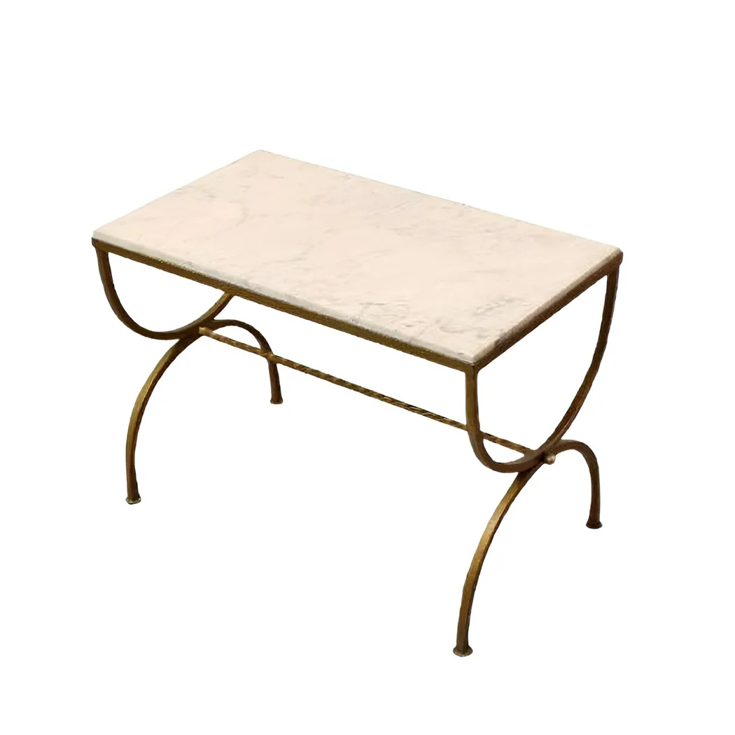 Modern Style Marble Top Nesting Coffee Table Golden Color for Living Room Dining Room