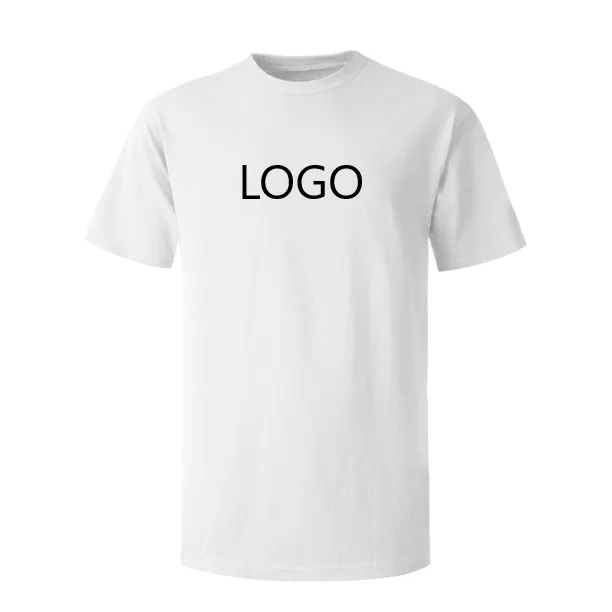 Wholesale Blank Plain 100% Cotton jersey fabric Short Sleeve Unisex White Crew Neck T-Shirts Men Digital Printing Custom T Shirt
