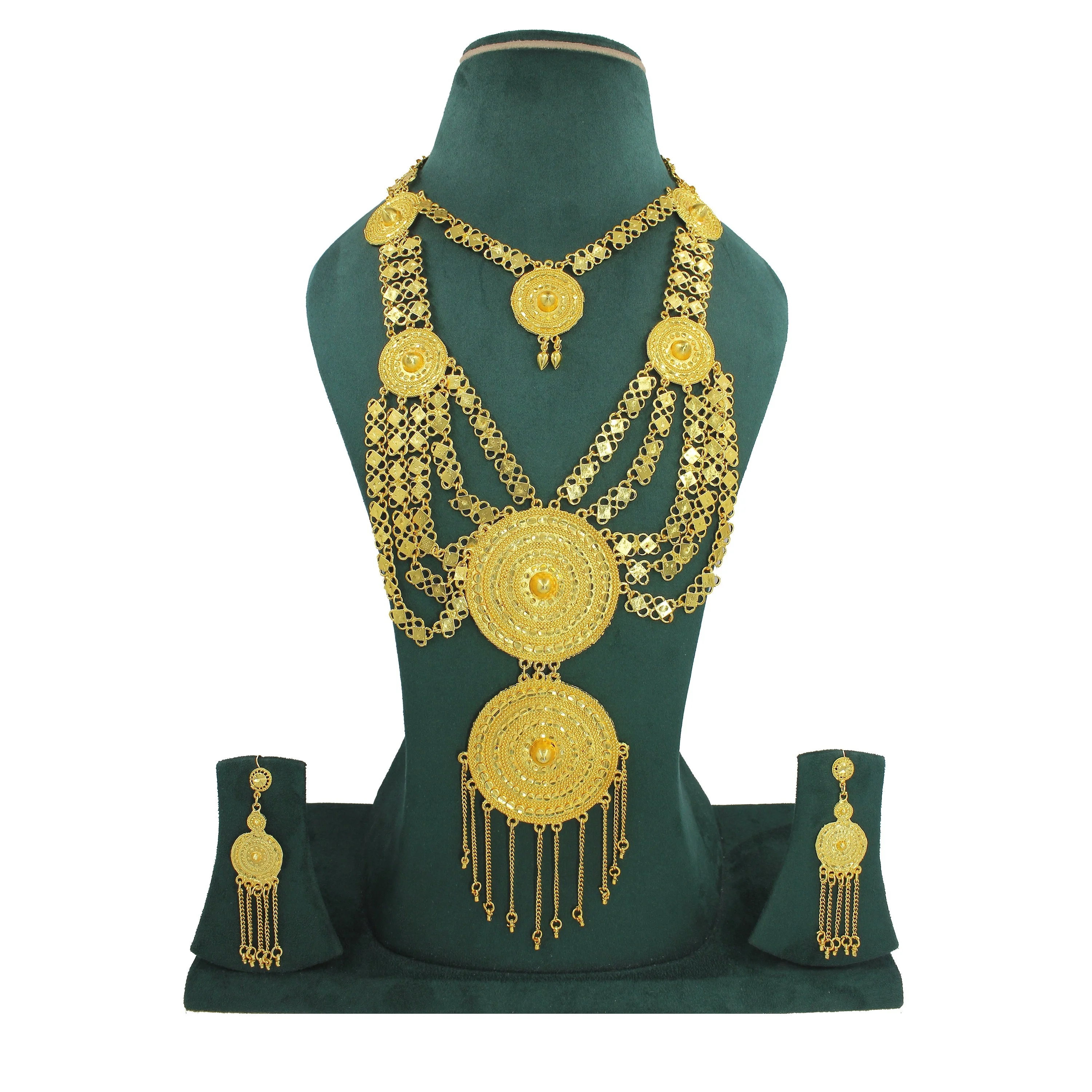 High Quality Luxury 24K 18K Gold Color African Dubai Gold Plated Jewelry Sets  Luxury dubai jewelry sets jewellery for women