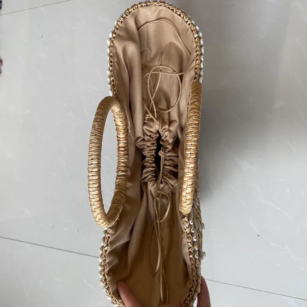 Hot design best selling hand woven seagrass bag with shells summer beach bag wholesales from Vietnam