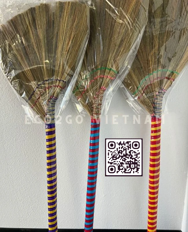 Authentic Handmade Asian Broom / Premium Vietnamese Straw Broom High Quality With Good Price By ECO2GO VIETNAM