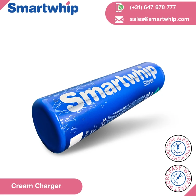 Global Vendor Selling Reliable Quality Aluminium Metal Material 640g Smartwhip Silver Whip Cream Chargers