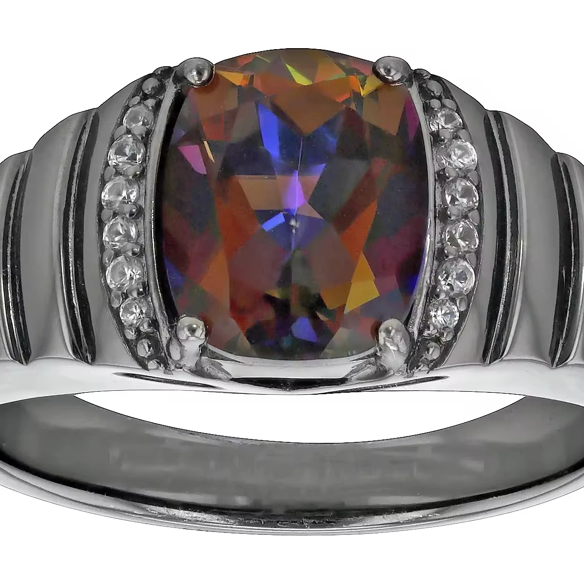 Cosmopolitan Beyond Topaz Men Ring | Black Rhodium Over Sterling Silver | Stylish & Elegant Design | Gemstone Jewelry Wholesale