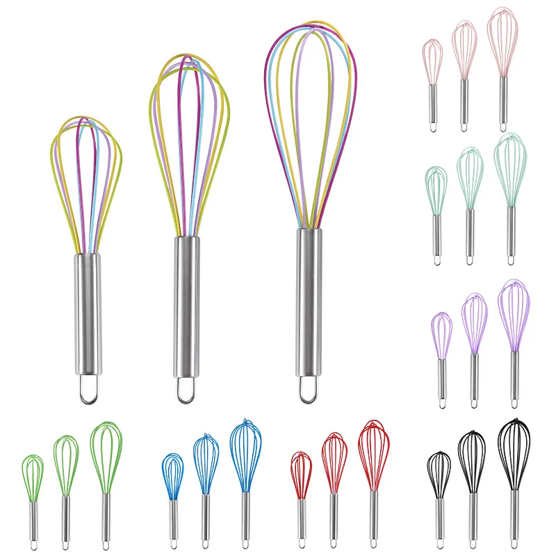 Wholesale High-quality Silicone Manual Egg Beater Mini Hand Egg Whisk Egg Tools For Cooking