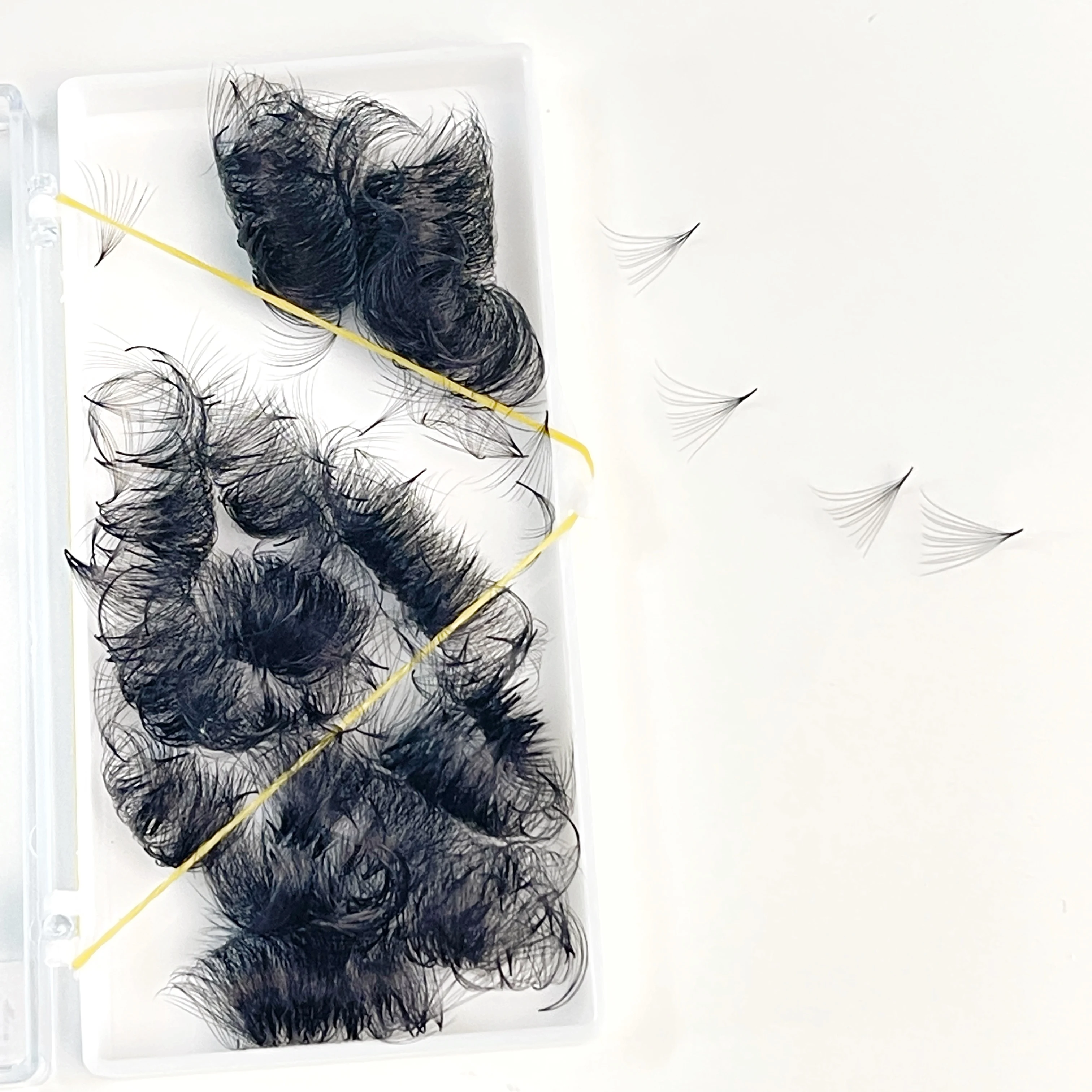 0.03 0.05 0.07mm Hot Trendy Matte Lash Trays Fluffy Matte Black Individual Eyelashes Wholesale Customized Packaging As Request
