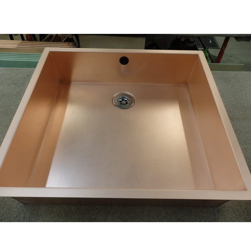High Quality Hammered Antique Copper Handmade Kitchen Sink Farmhouse Single Kitchen Basin Sink