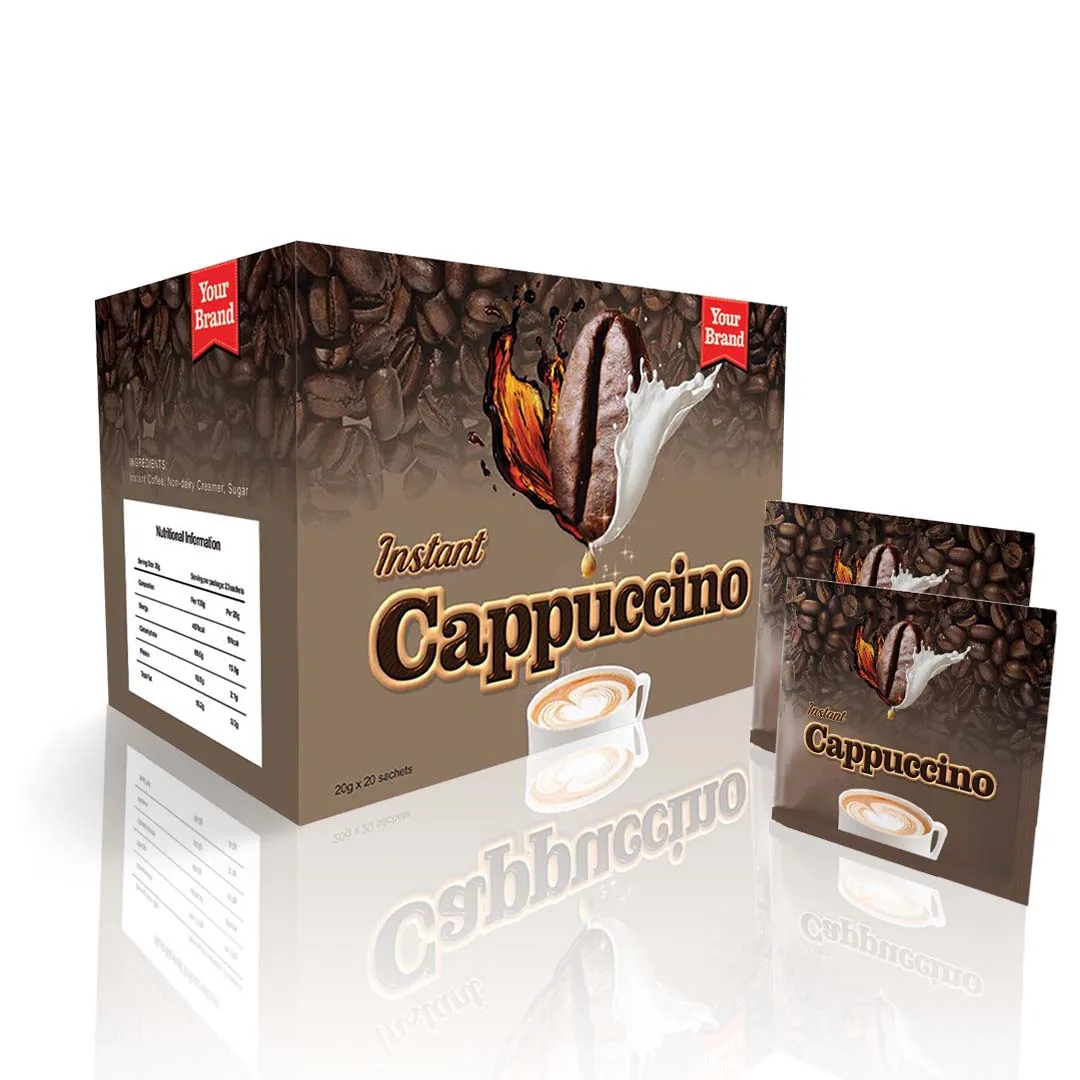 OEM ODM 100% Guarantee Premium Instant Cappuccino Powder Coffeehouse Quality Cappuccino Coffee