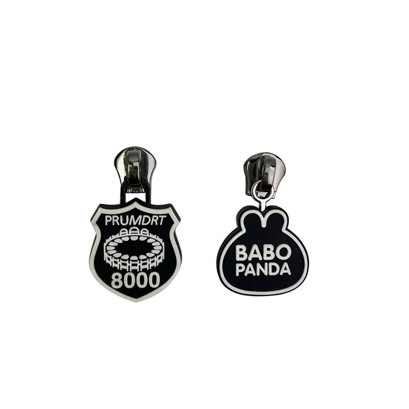 Customized Logo Soft Pvc Rubber Zipper Pullers Silicone Custom Zipper Puller For Bag