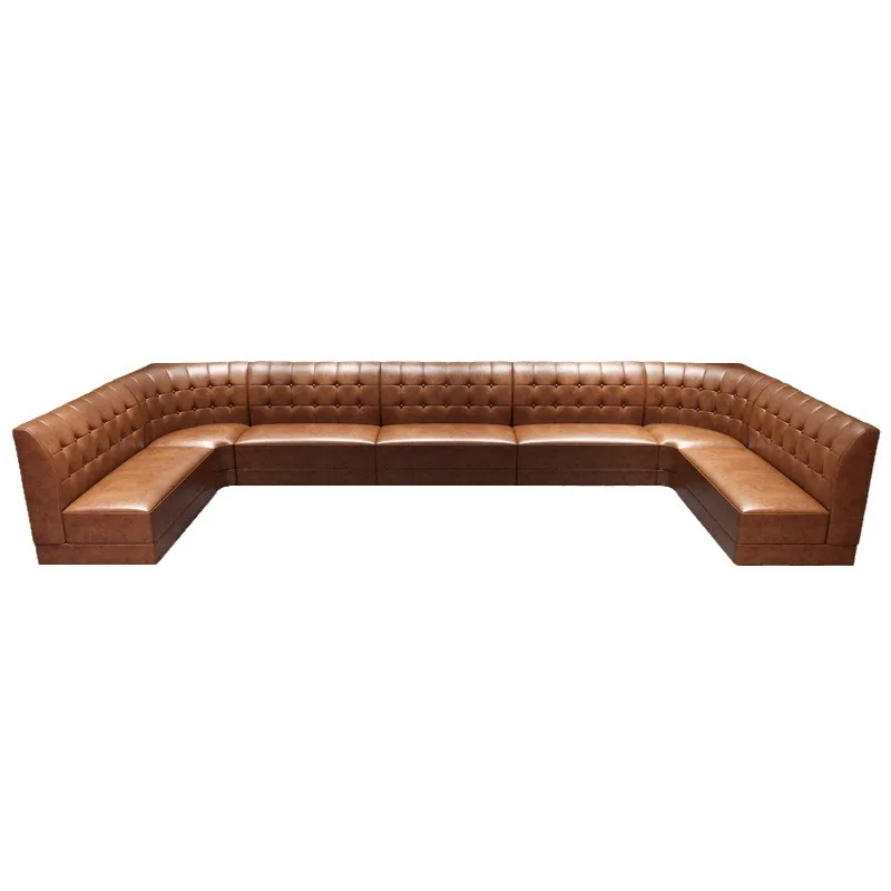 Family KTV Sofa Bar Karaoke Foot Massage Nightclub Private Room Furniture U-Shaped L-Shaped Corner Card Seat Coffee Table