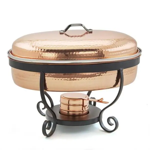 Pure Copper Chafing Dish In Classic Design At Wholesale Price Copper Utensils Manufacturers & Wholesaler