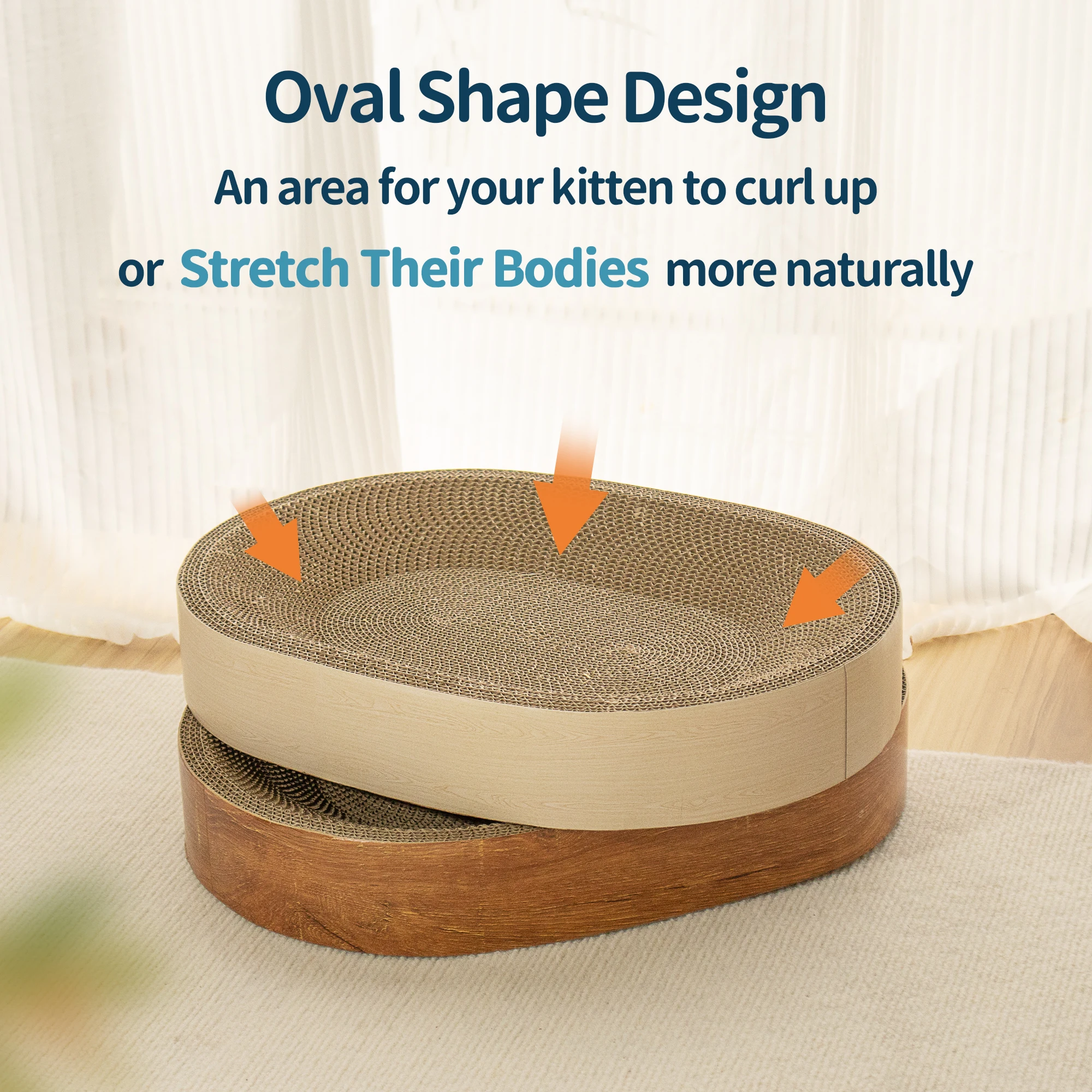 New Design Customized Oval Cat Scratcher Nests Sleeping Beds For Cats Nest