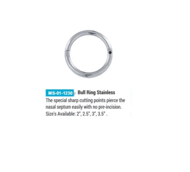 Bull Ring Veterinary Instruments Stainless Steel and Brass Made in Pakistan Durable Metal Featured on Alibaba