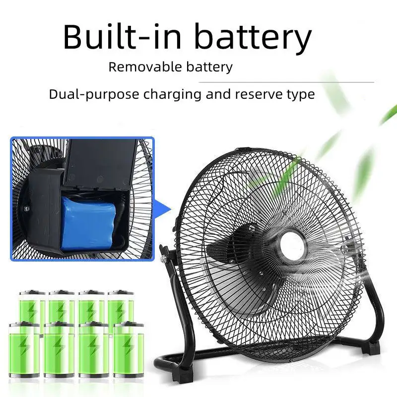 12 дюймов портативный напольный вентилятор для наружного кемпинга и рыбалки Мощный ветер USB Солнечный зарядный