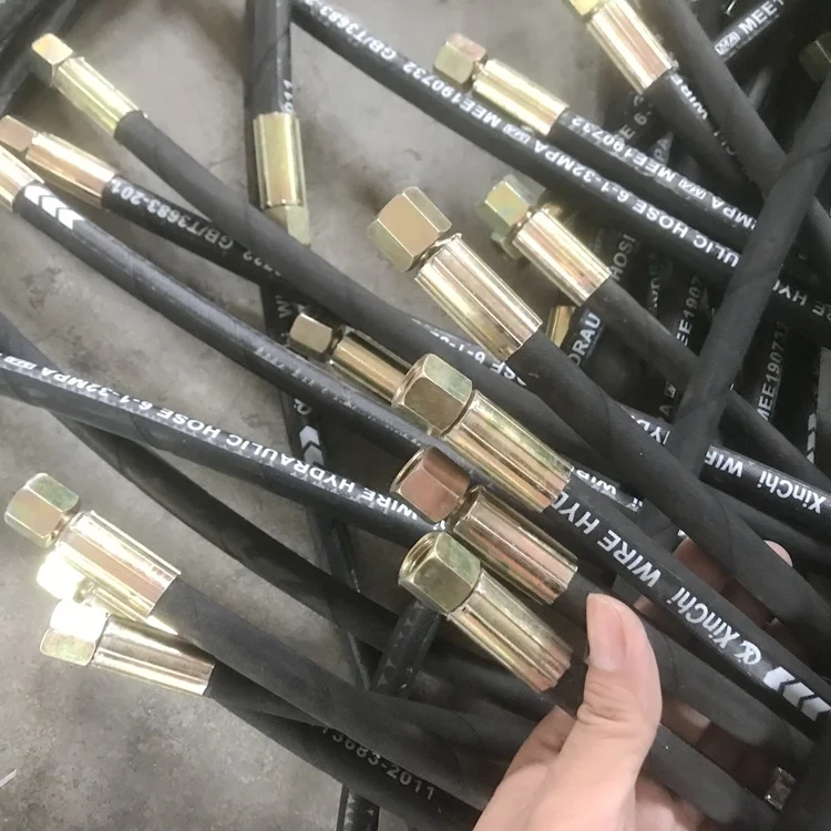 sae100 r4 wire inserted hydraulic woven or textile fibers braided suction oil and weather resistant synthetic rubber hose