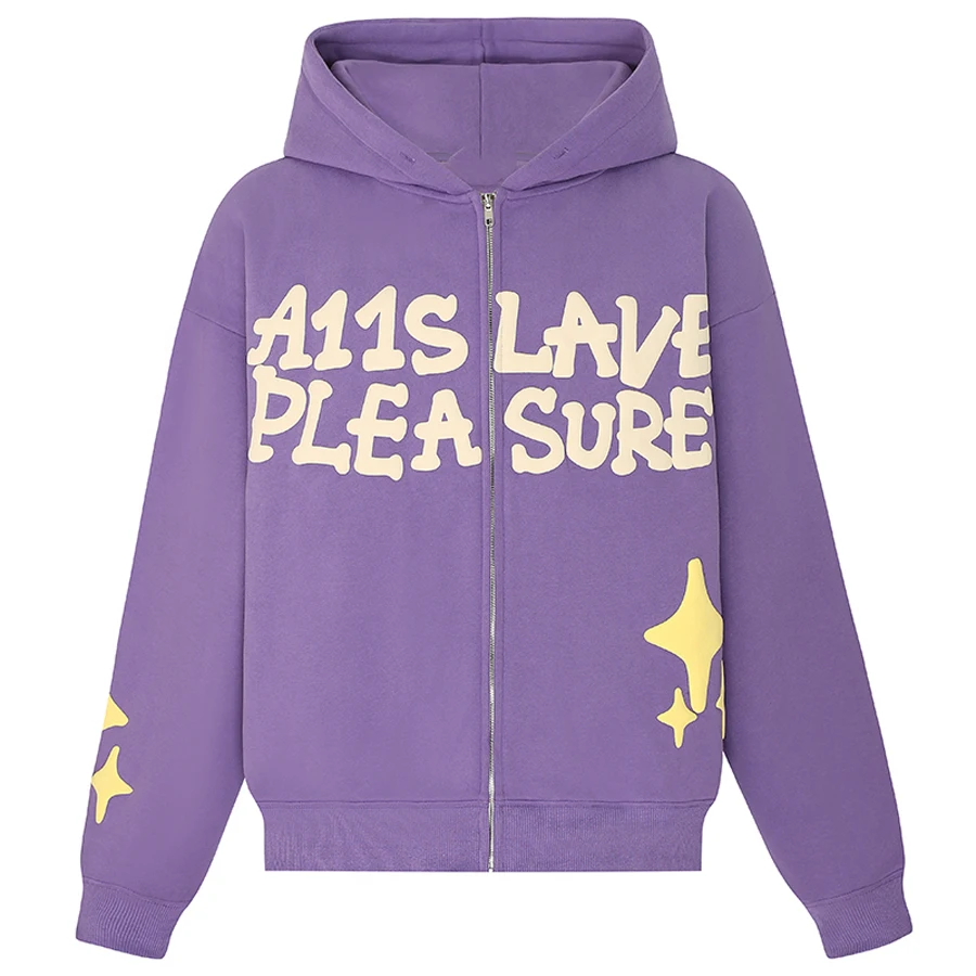 Modern design hoodie Creative puff print Winter-ready pullover Premium quality sweatshirt pullover hoodies