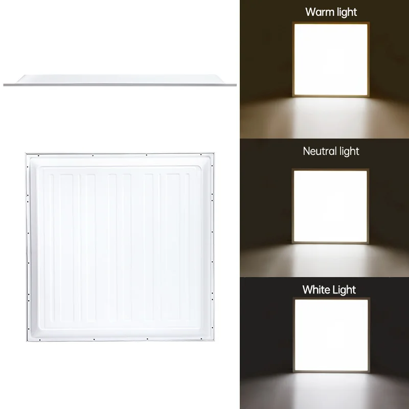 High quality hot sale glass 60 x 60 600*600 1200x300 ich round side lit 3d recessed led grille panel light de 4000k office