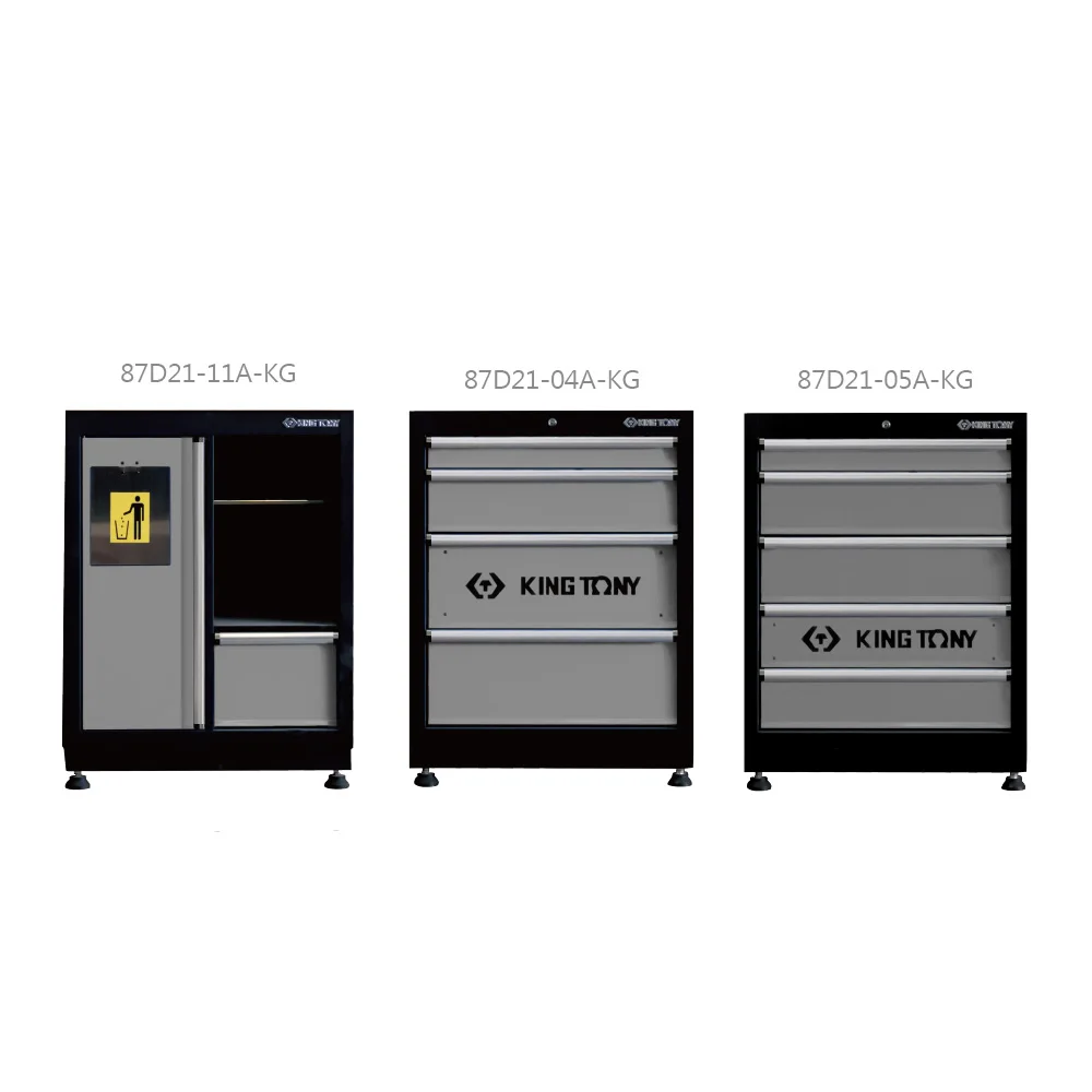 KING TONY Garage Series Storage Combination Tools Cabinet (black & gray) Metal Tool Cabinet 87D21X02SA-KG