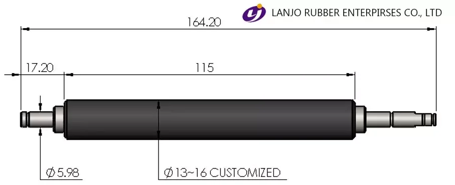 Printer Silicone Rubber Roller For Industrial