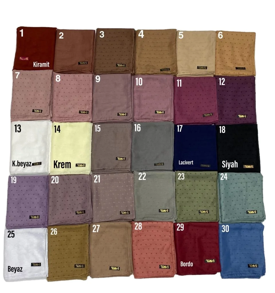 Women Cotton Hijab Dotted Pattern High Quality Shawl Traditional Islamic Clothing Muslim Wear Scarves Multi Color Options Whole