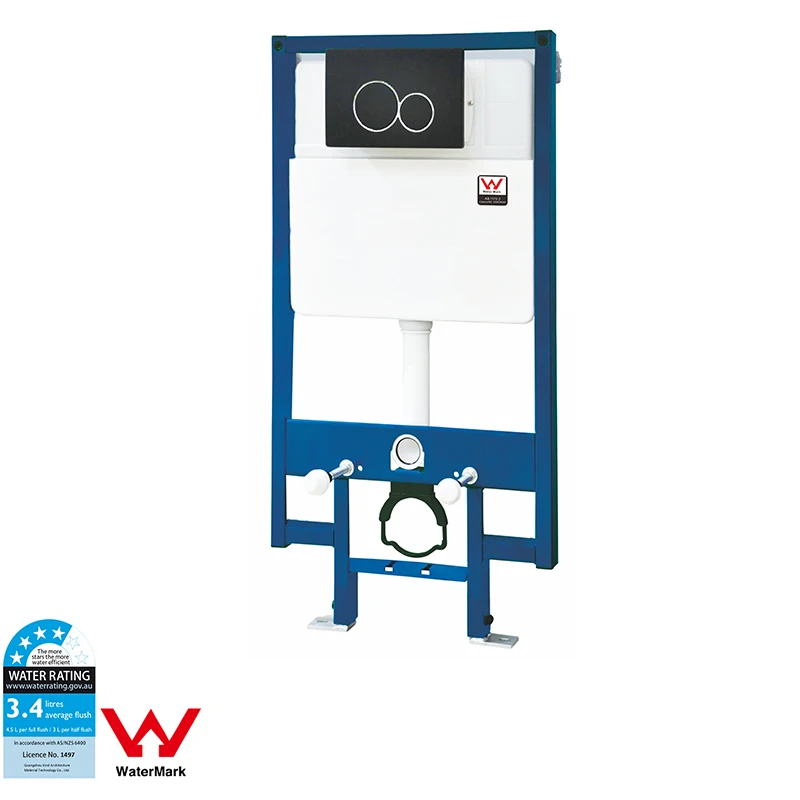 Australian watermark certified concealed toilet cistern, wall hung toilet flush cistern