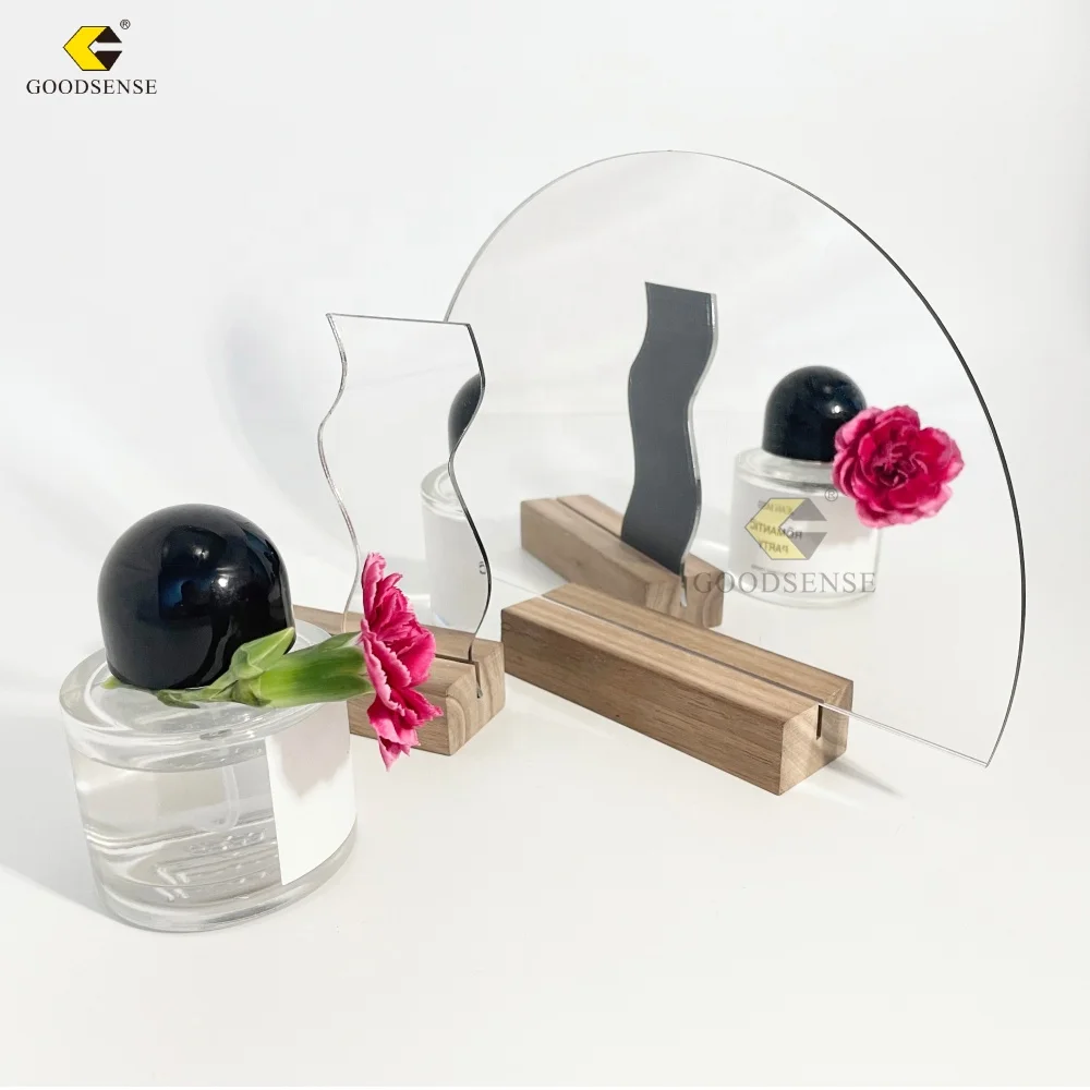 Goodsense 1mm Gold Mirror Acrylic Sheet Acrylic Mirror Decor Wall Sticker Adhesive Acrylic Wall Mirror Strong Self-Adhesive