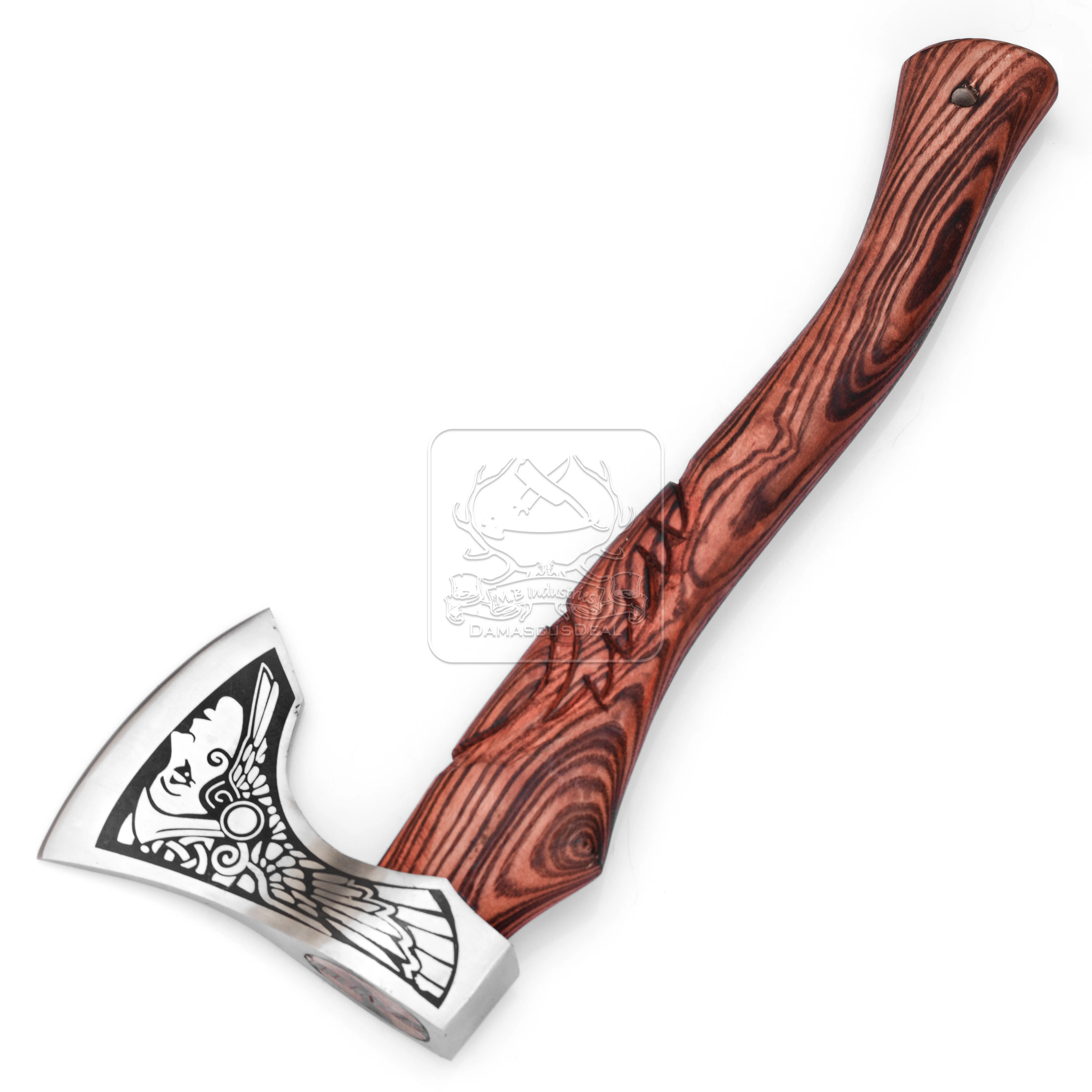 Ручной работы замысловатые гравированные рисунки топор Викинг Томагавк DD-VikingAxe-132 бородатое лезвие выгравированное деревянное дерево стальная ручка для кемпинга
