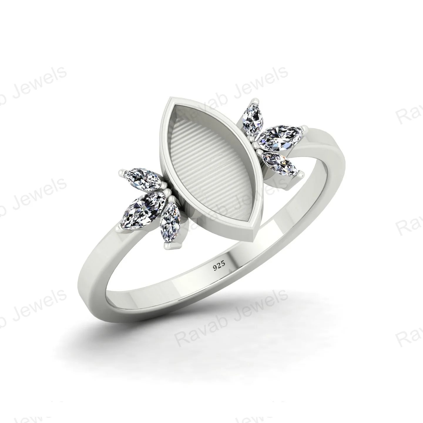 2024 Semi Mounting Silver Ring Setting Custom Jewelry Manufacture 9x5mm Lowest Price Cremation Ashes For Memorial Jewellery