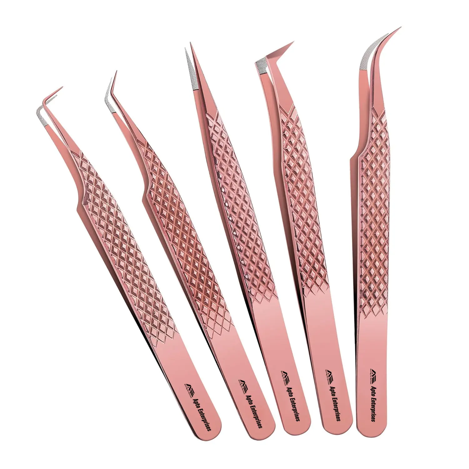 Precision Eyelash Grooming Stainless Steel Sustainable Lash Applicator Curved Eyelash Tweezers For Strip Lashes