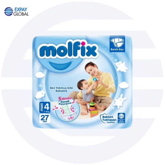 For Molfix Baby Diaper 3D Pck No:4 24 Pcs all kinds