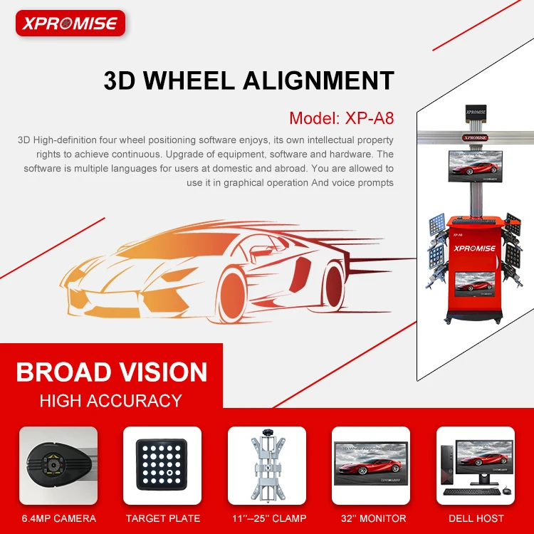 Automotive 3D wheel alignment with scissor lift four post lift second floor rolling jack wheel aligner garage equipment