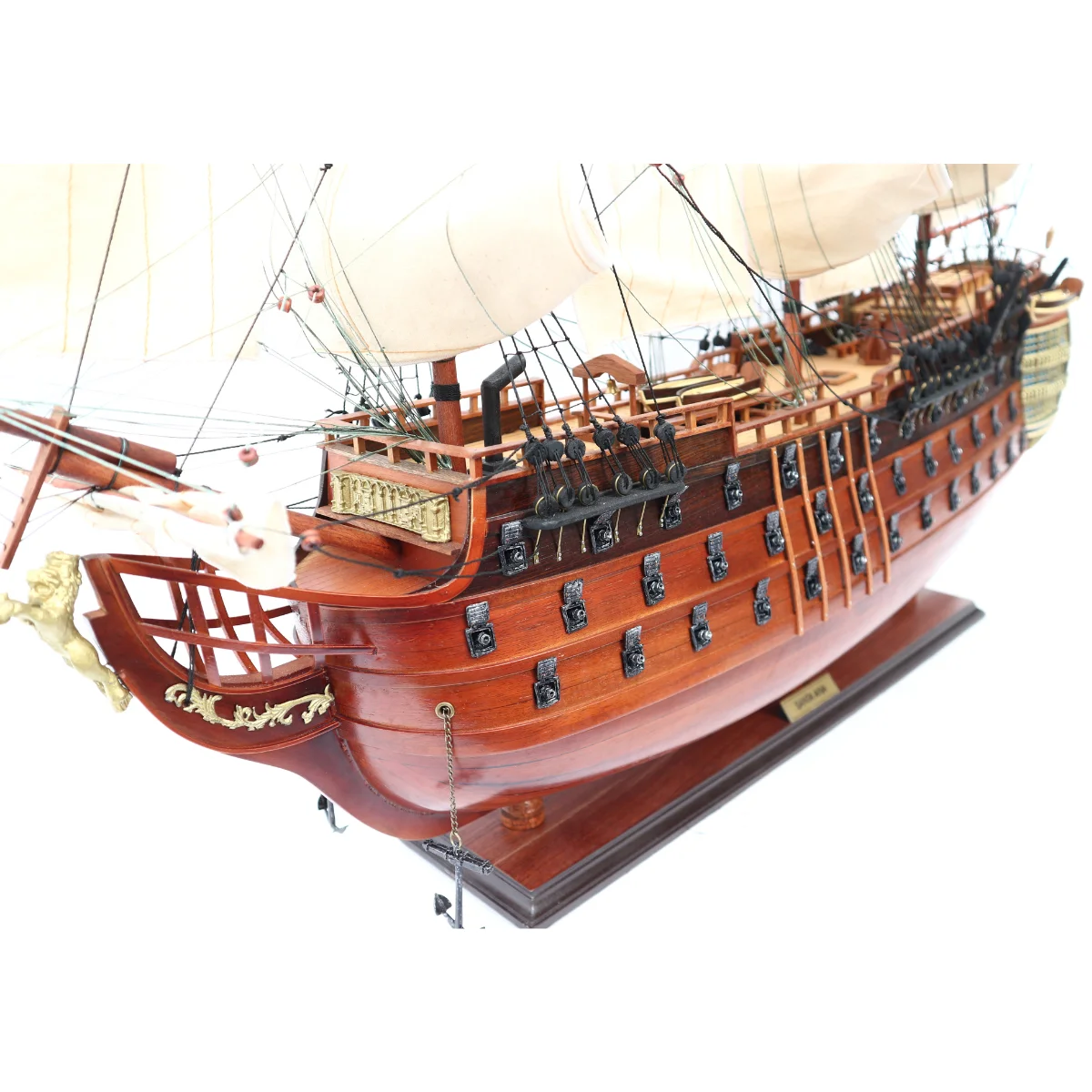 TALL SHIP SANTA ANA (1784 - 1812)  - WOODEN HANDICRAFT SHIP MODEL WITH STAND - MODEL SHIPS FOR HOME DECORATION, GIFT, COLLECTION