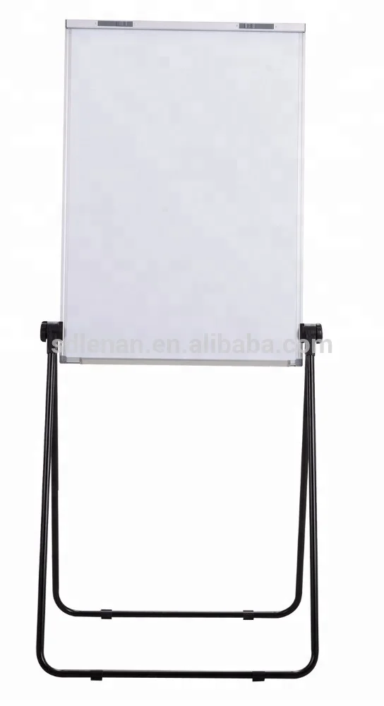 90x60cm Movable Double Side Foldable Magnetic White Board Easel Height Adjustable U Shape Flip Chart Board