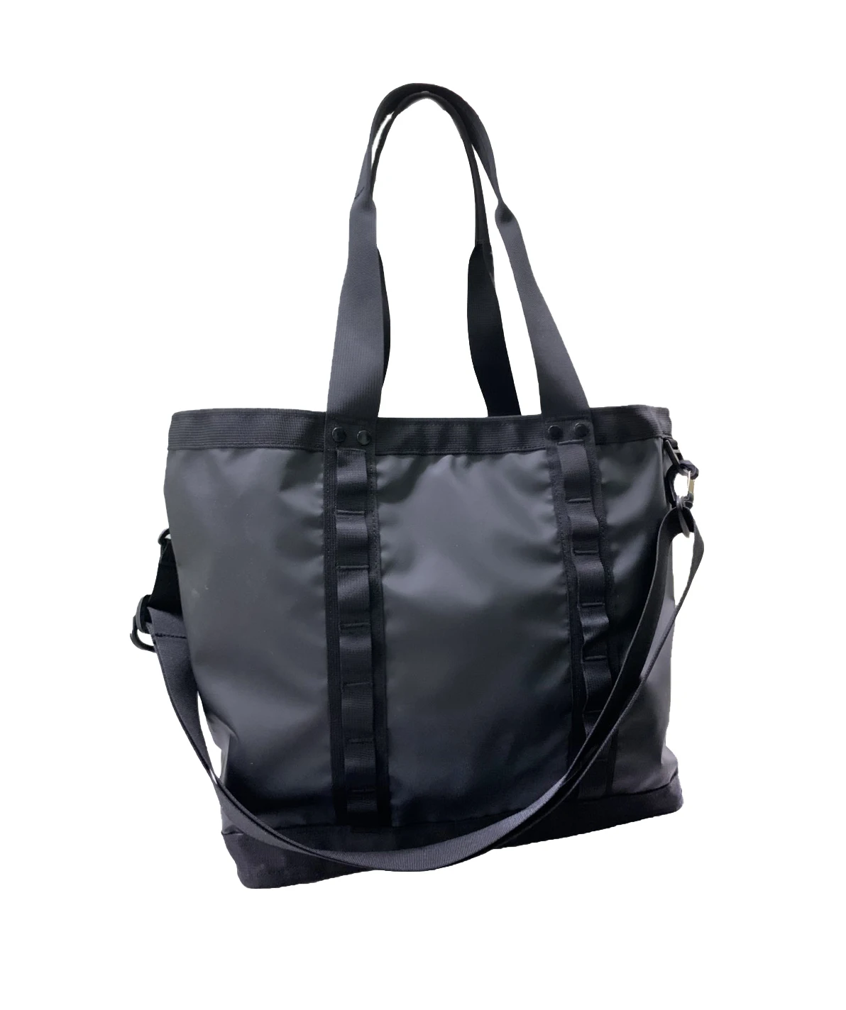 Custom Logo Black Polyester PVC Tote Bag Lining Quality Vietnam Made Shoulder Bag Beach Gift Printed Decoration Two Design Cheap