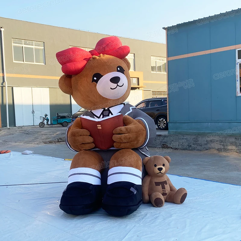 Aero Inflatable Cartoon Character Outdoor 3m Events Decoration Inflatable Cartoon Bear Artwork